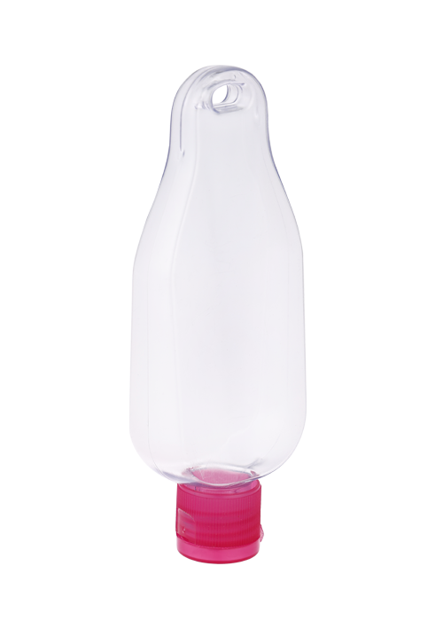 Одноразовая флип-бутылка с дезинфицирующим средством для рук 50-60 мл PETG с перевернутым крючком и гелем
