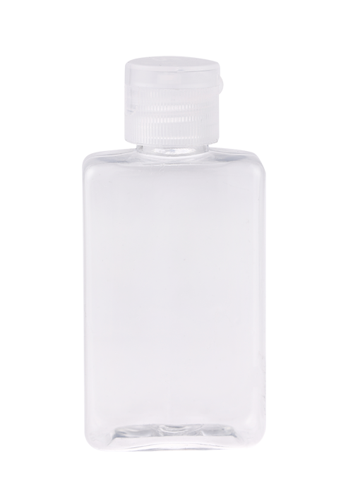 40-60 мл ПЭТ прозрачная квадратная бутылка гелевый лосьон с откидной крышкой