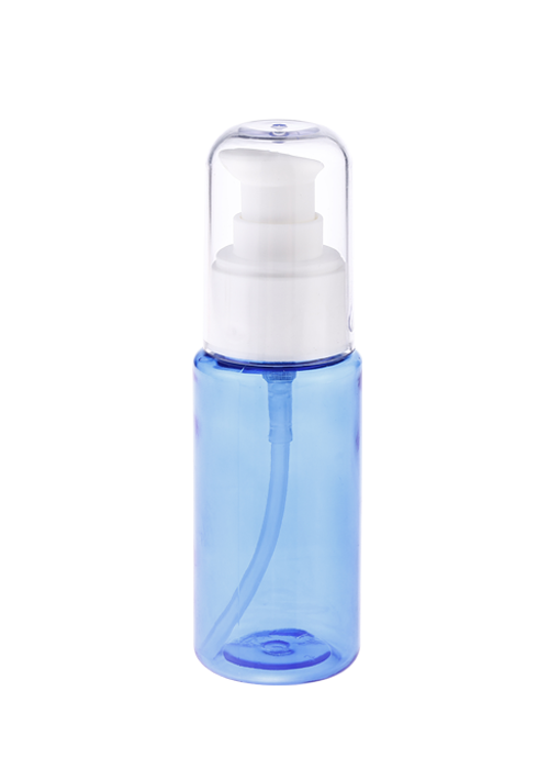 60 мл цветная прозрачная цилиндрическая бутылка с распылителем из ПЭТ