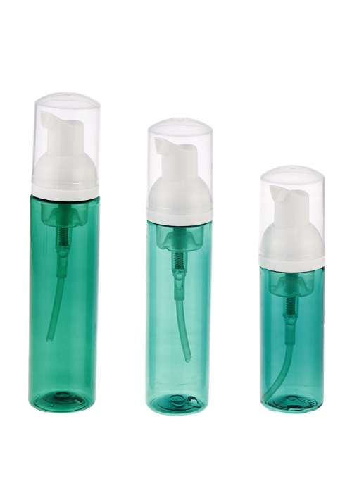 60-120 мл зеленая ПЭТ-бутылка с насосом для пены с дезинфицирующим средством для рук