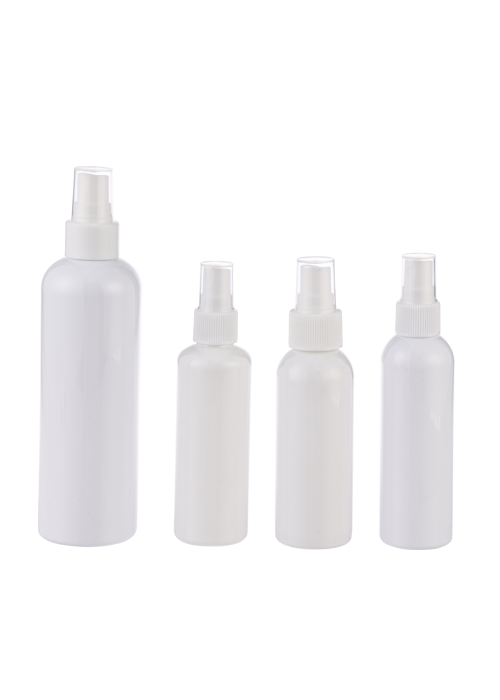 100-250 мл белый ПЭТ-спрей круглая бутылка дезинфицирующее средство для стерилизации спиртовой спрей
