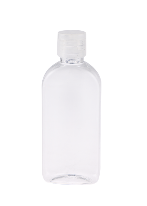 60-100 мл ПЭТ овальная плоская гелевая бутылка с откидной крышкой для дезинфицирующего средства для рук