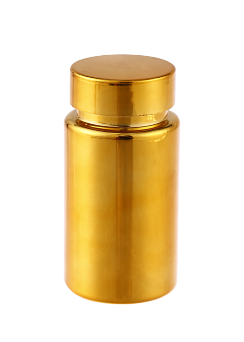100 мл ПЭТ гальваническое золотое серебряное затенение бутылка для медицинских изделий