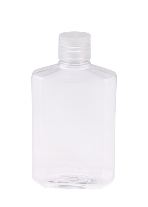 250 мл ПЭТ прозрачная восьмиугольная бутылка с откидной крышкой