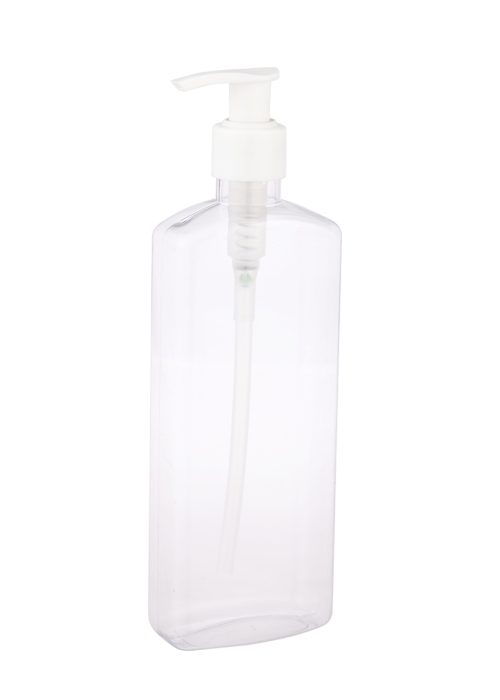 400 мл ПЭТ прозрачная плоская квадратная бутылка с дезинфицирующим средством для рук с насосом для лосьона